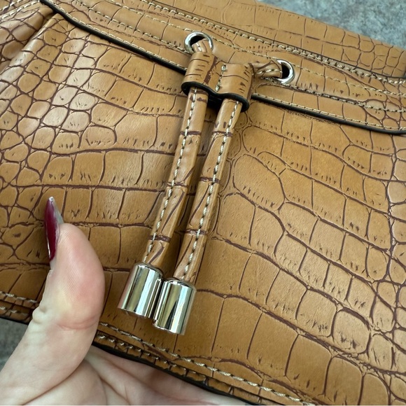 Nine West Brown Crocodile-Embossed Clutch NWOT - Picture 8 of 11